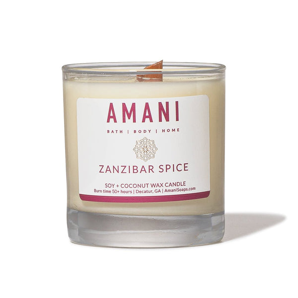 Crackling Wood Wick Candles - Amani Soaps
