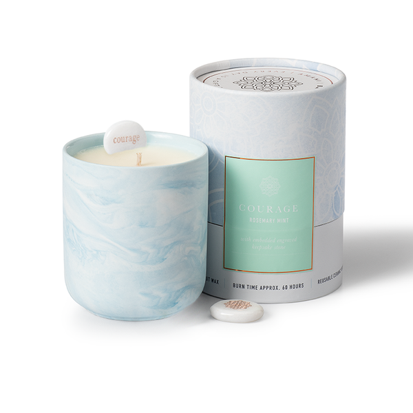 Good Thoughts- Gift Candle with Keepsake Stone