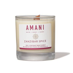 Crackling Wood Wick Candles - Amani Soaps