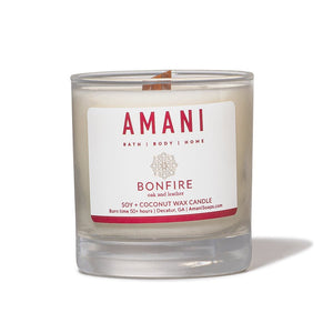 Crackling Wood Wick Candles - Amani Soaps