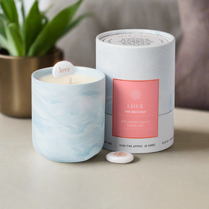 Good Thoughts- Gift Candle with Keepsake Stone - Amani Soaps